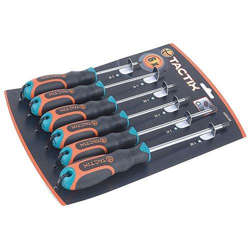Tactix csavarhúzó készlet 6 részes Torx T